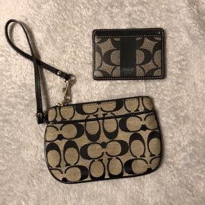Coach wristlet and small card holder